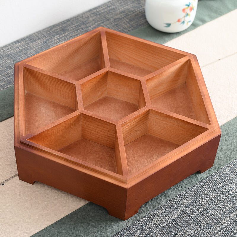 Tray nut Storage Divided Grid With Lid Dried Fruit Box