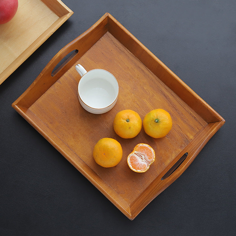 Retro Rectangular Wooden Serving Tray