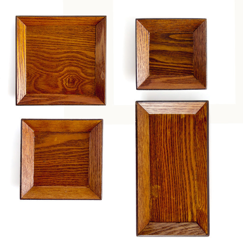 1PCS Square Wooden Plate Set
