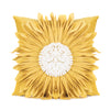 Fashion Modern Style White Throw Pillows Velvet Stitching 3D Chrysanthemum Cushion Waist Pillow Blue Cushion Case