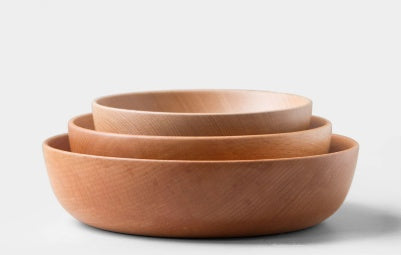 Tableware wooden bowl dish set Japanese style Beech jujube wood bowl household