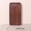 Japanese Style Wooden Black Walnut Rectangular Dinner Plate