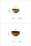 Wooden Bowl Japanese Style Wood Rice Soup Bowl Salad Bowl Food Container Large Small Bowl for Kids Tableware Wooden Utensils